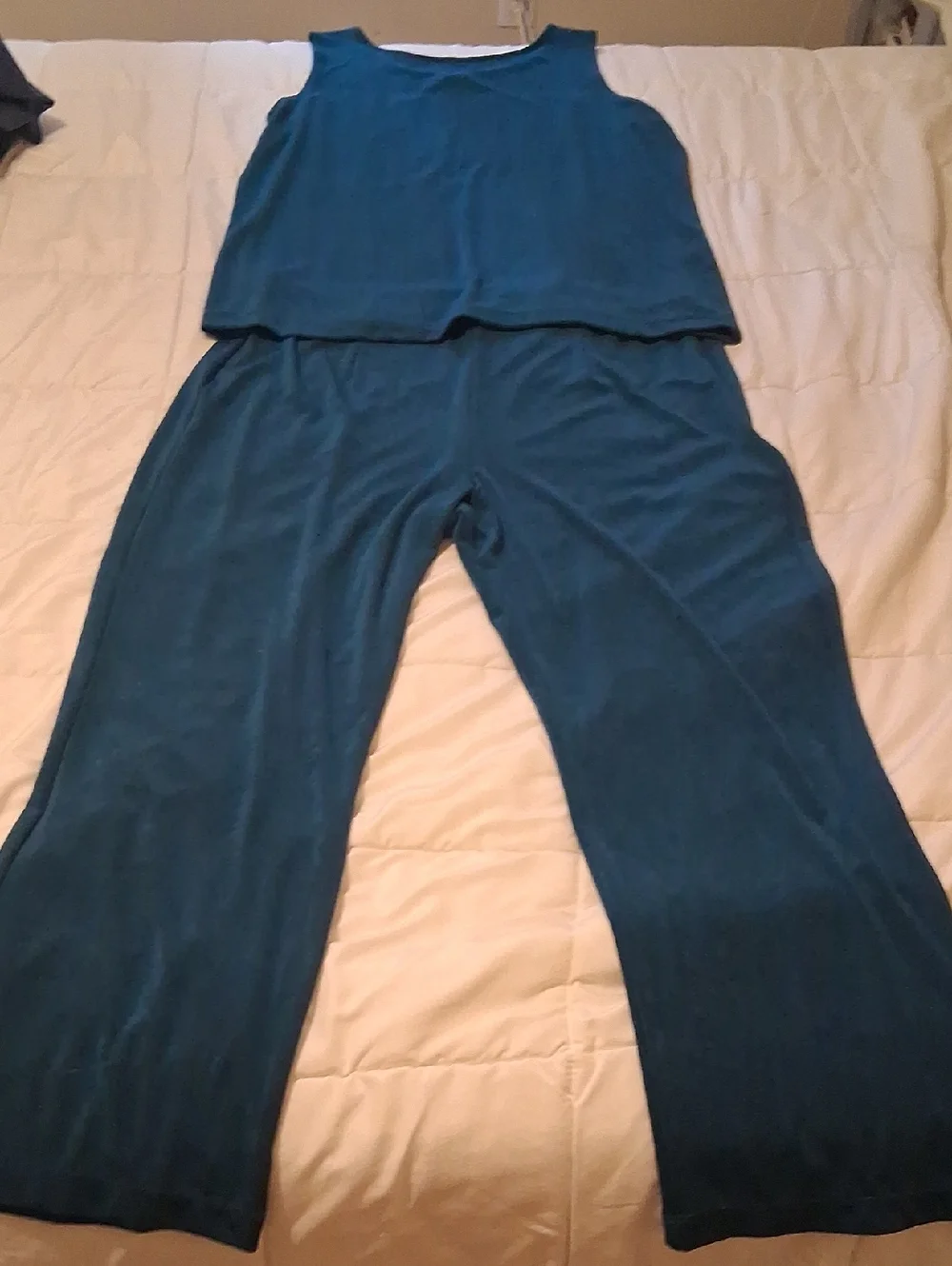 Chico's Teal Wide-Leg Jumpsuit Set - Picture 1 of 4